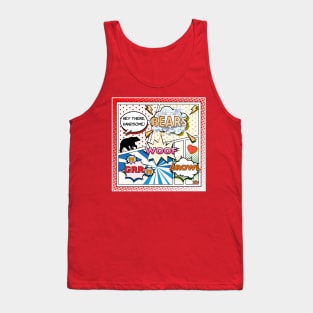 Bear Comic Font Tank Top